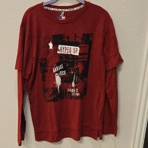 Maroon Long Sleeve Graphic Tee